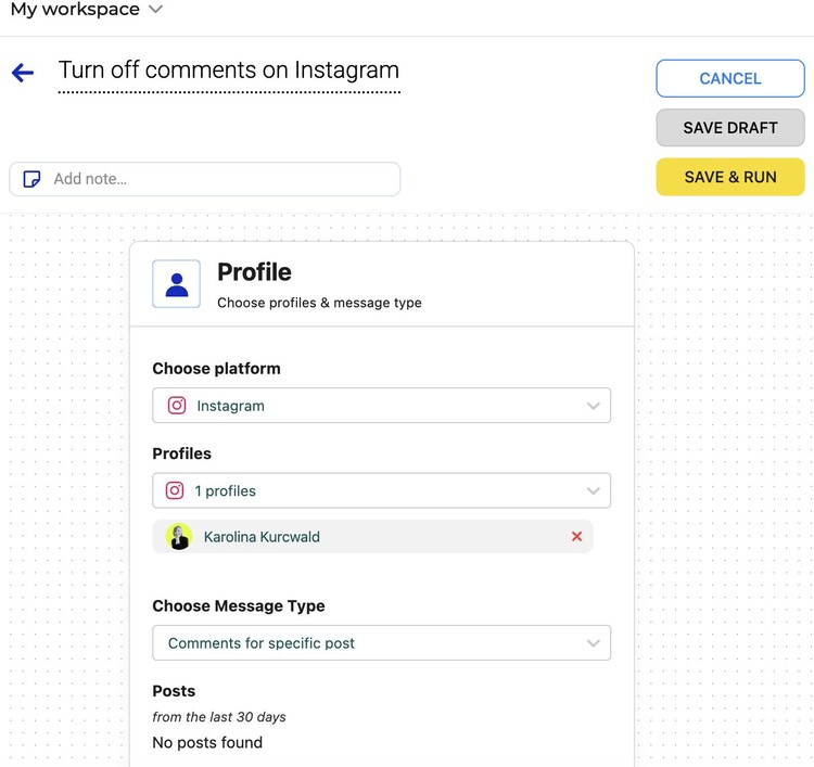 How to Turn Off Comments on Instagram - choosing profiles for Automoderation