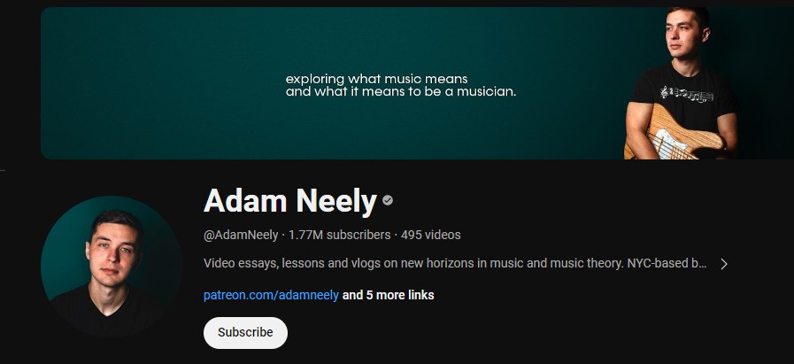 YouTube Influencers - Adam Neely
