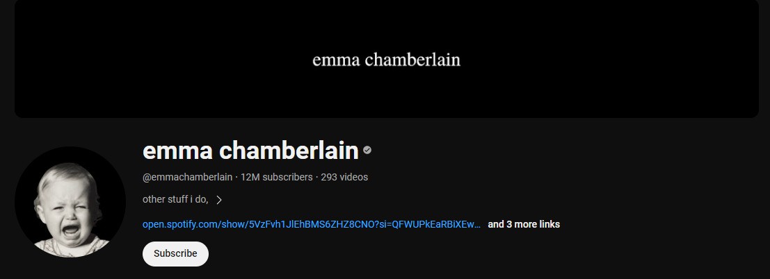 YouTube Influencers - Emma Charberlain