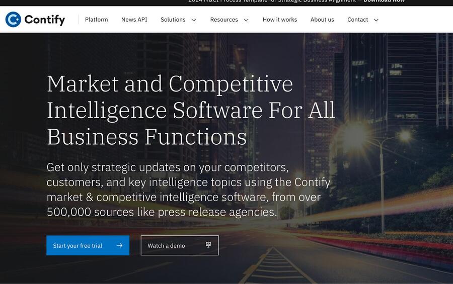 competitive intelligence tool - contify tool