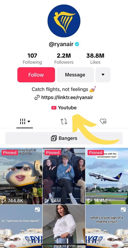 how to add link to tiktok bio - place where link in tiktok bio is located