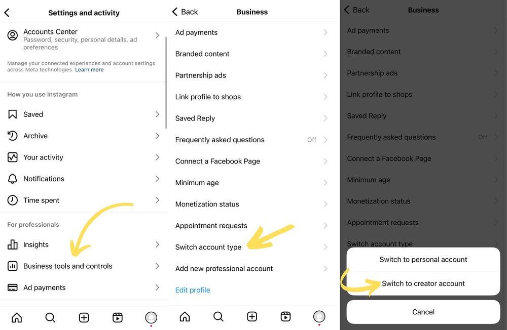 Instagram Creator vs Business Account - switching to a creator account