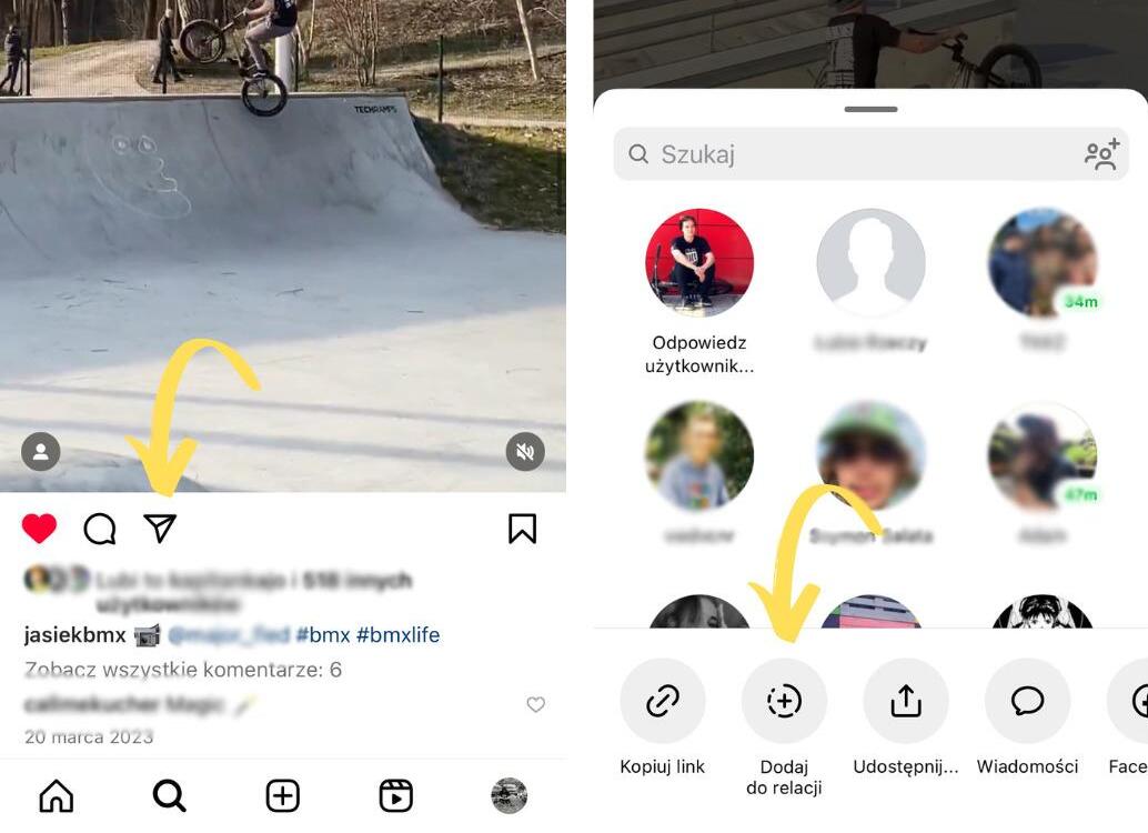 Instagram triki i sztuczki - udostępnij relację innych osób