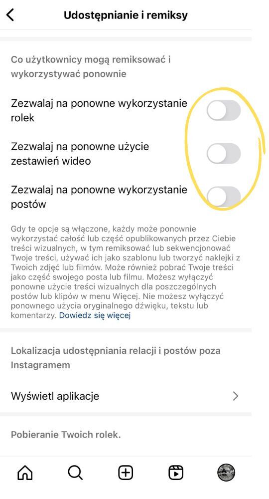 Instagram triki i sztuczki - ustawienie remiksów