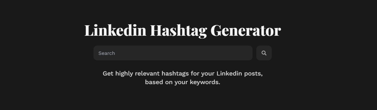 LinkedIn Hashtags - LinkedIn hashtag generator