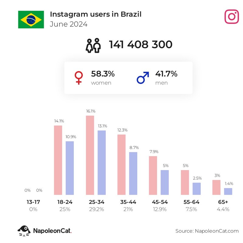 Instagram Statistics - IG users in Brazil
