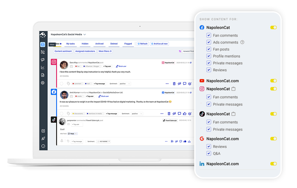 Social Inbox NapoleonCat, zarządzaj komentarzami z jednego miejsca