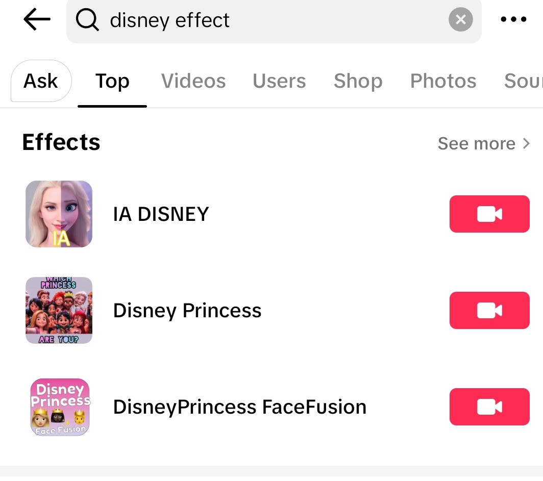 How To Search On TikTok - searching effects on TikTok