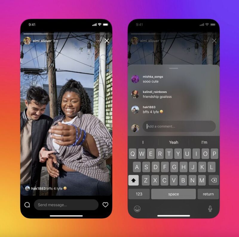 Instagram new features and updates - commenting on Instagram Stories