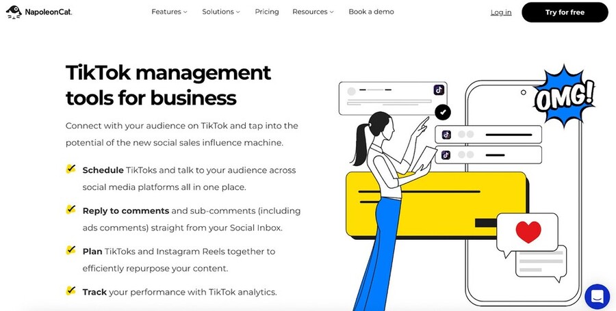 TikTok Analytics - NapoleonCat's TikTok management tool for teams