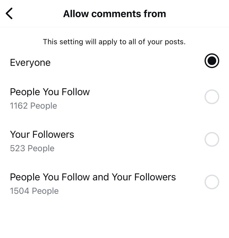 How to Stop Spam Comments on Instagram - comment settings on Instagram