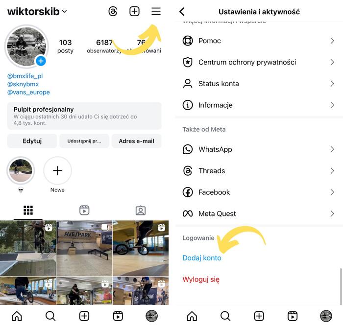 Jak zarządzać wieloma kontami na Instagramie - zakładanie drugiego konta na IG