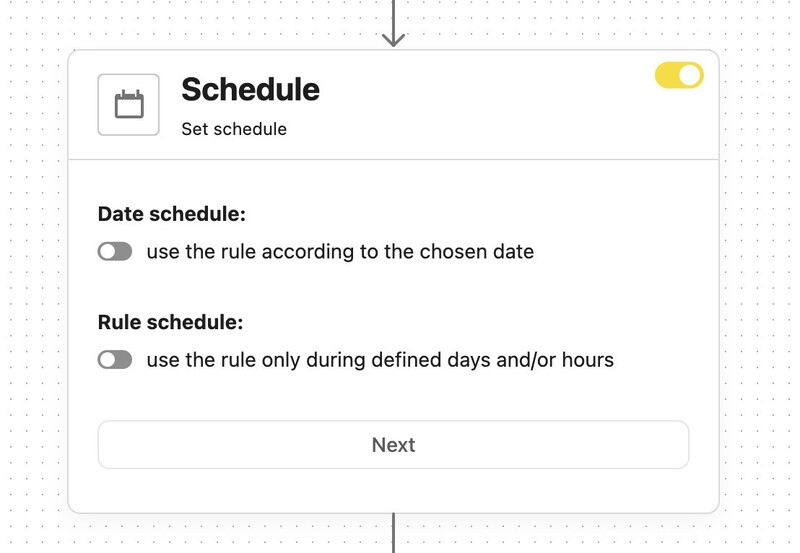 Instagram DM automation - setting up schedule for Auto-moderation rule