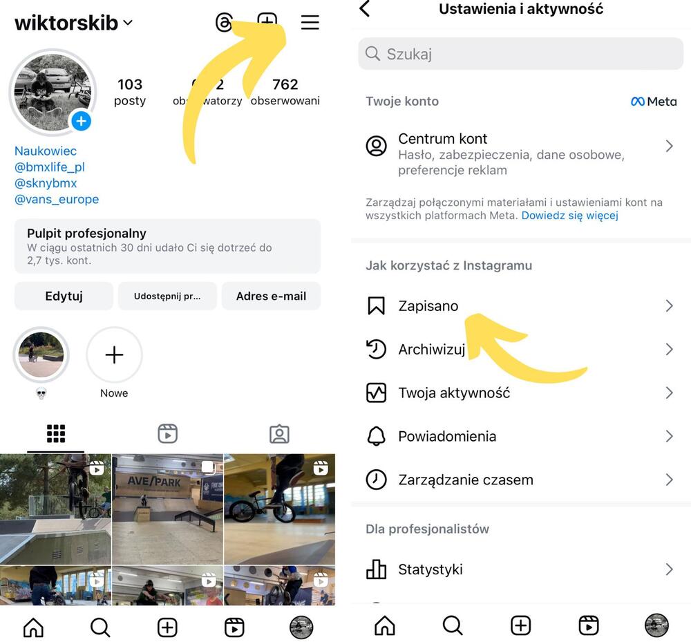 Jak Pobrać Reelsy z Instagrama - zapisane posty na Instagramie