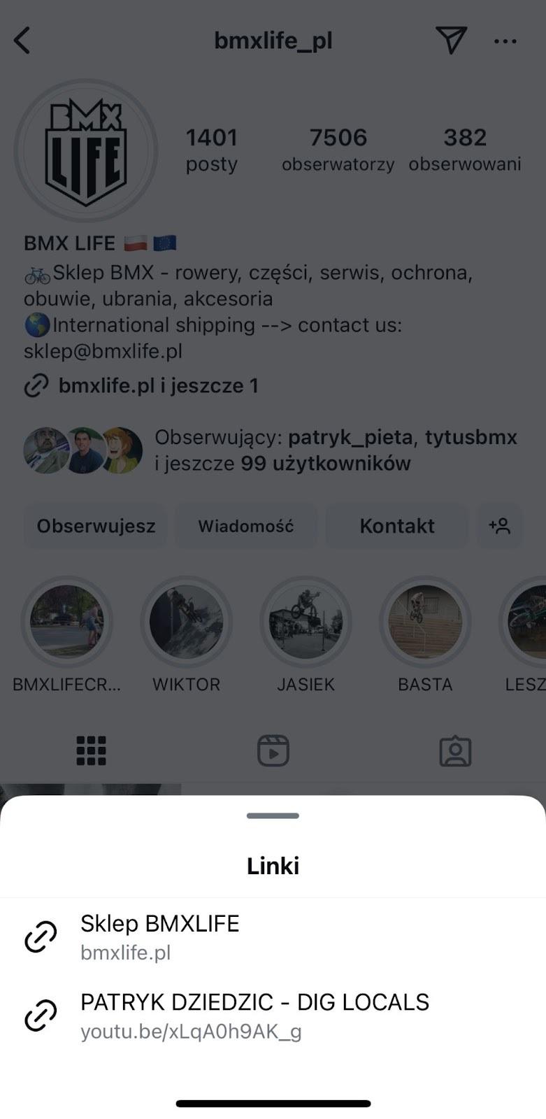 Nowe funkcje na IG - dodawanie wielu linków w bio