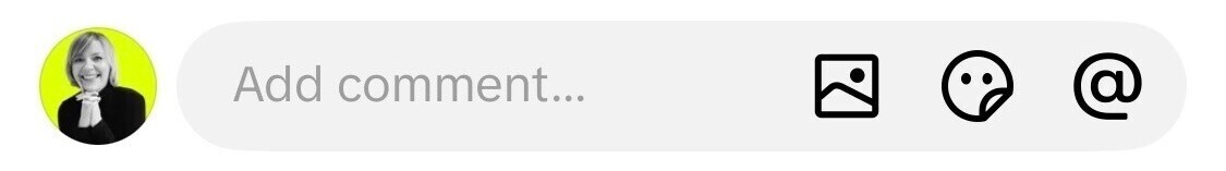 'Add comment on TikTok' button
