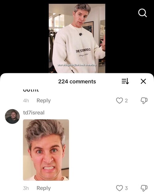 Adding pictures on TikTok comments