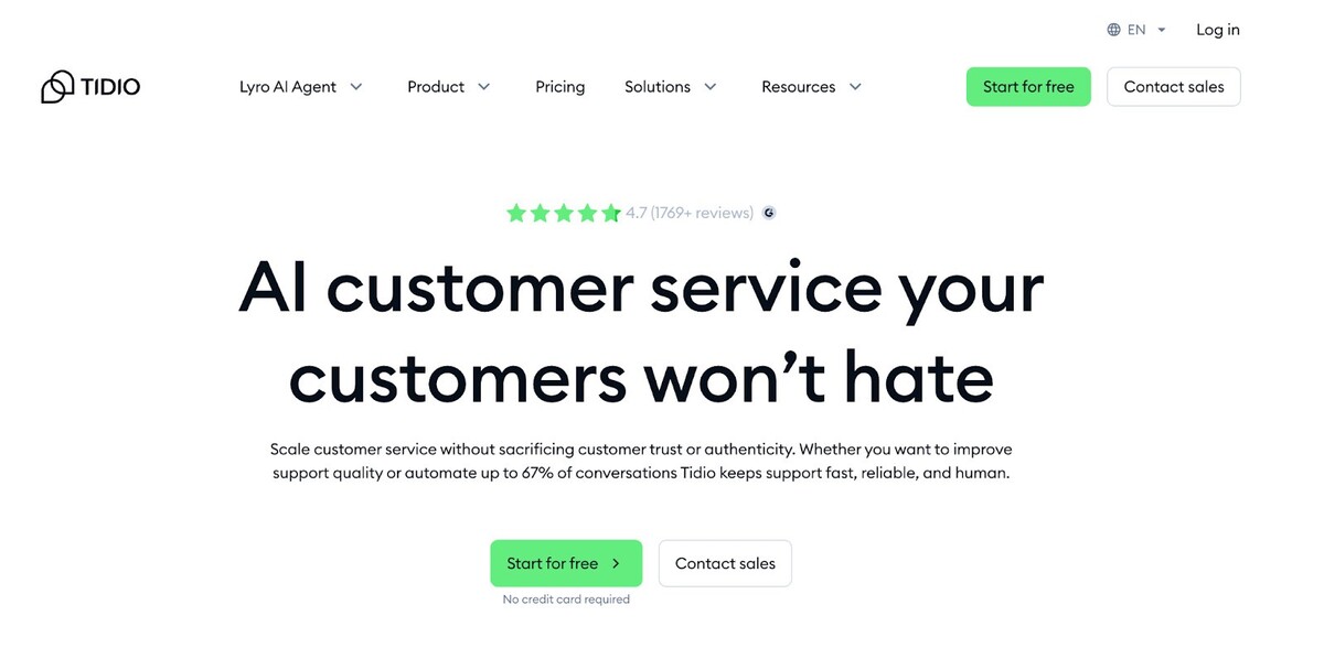 Customer service tools - Tidio