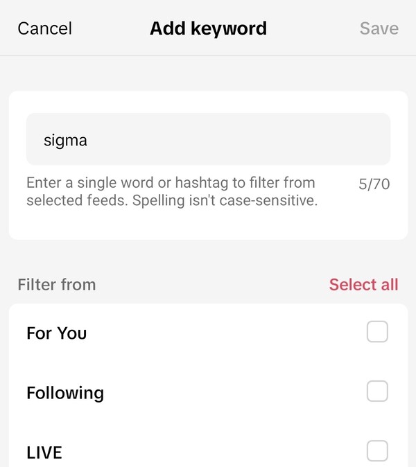 How to Handle Inappropriate Comments on TikTok - adding keywords on TikTok