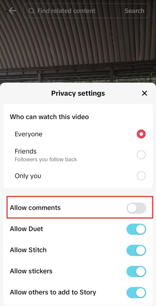 How to Handle Inappropriate Comments on TikTok - managing comments for individual posts