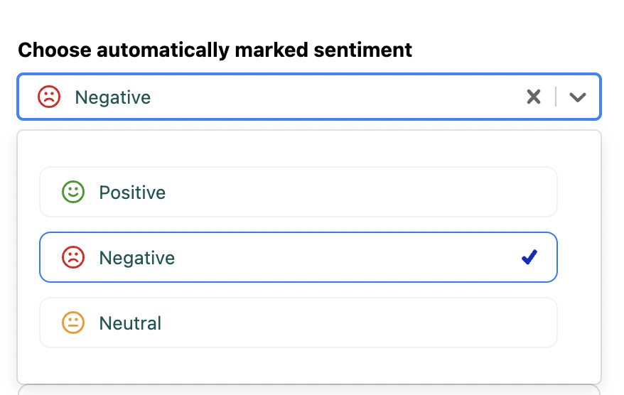 How to Handle Negative Comments on Instagram - selecting sentiment in Auto-moderation