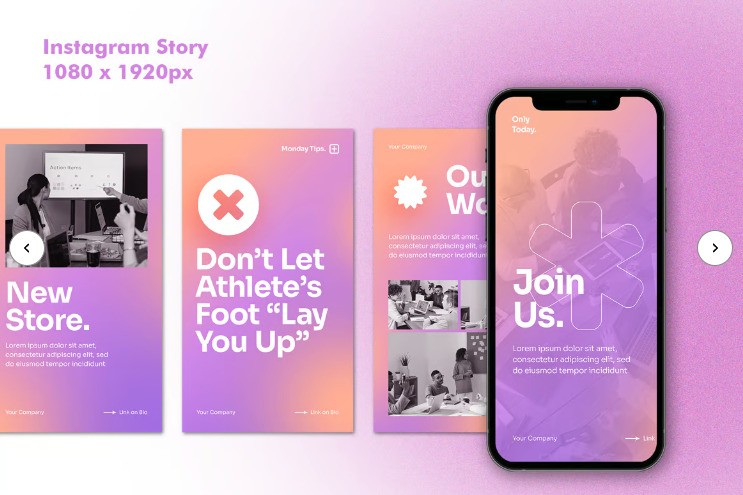 User-friendly Instagram Story template for mobile apps, designed to enhance visual storytelling and audience engagement.