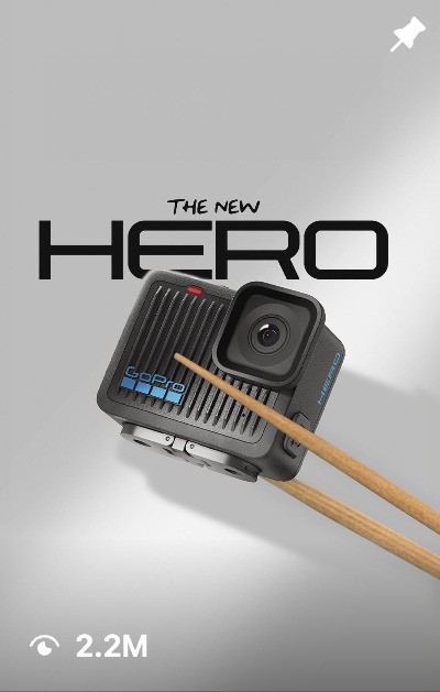 An imaginative representation of a GoPro camera equipped with chopsticks, showcasing a unique approach to capturing moments