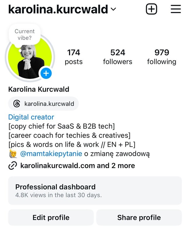 Instagram Profile Card - accessing profile card