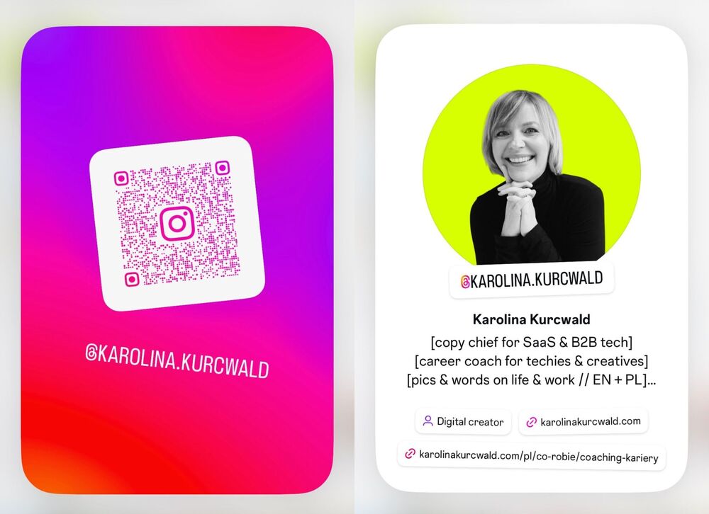 Instagram Profile Card - profile card example