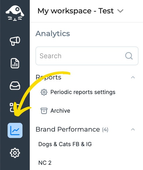 How to access Analytics tab in NapoleonCat.
