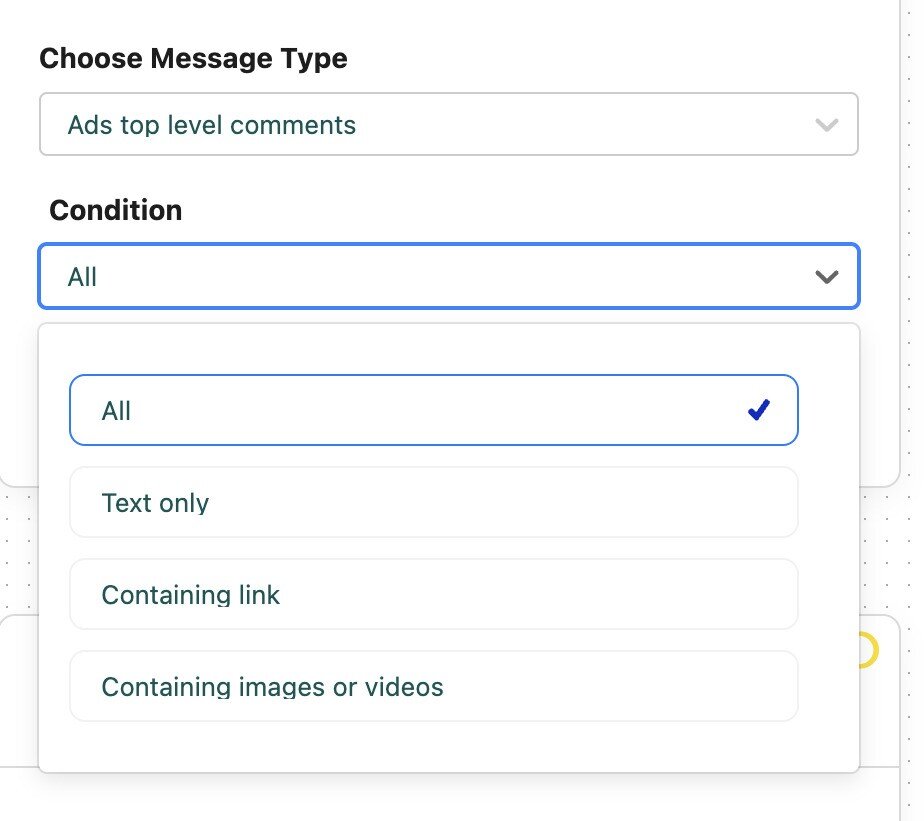 Choosing message type