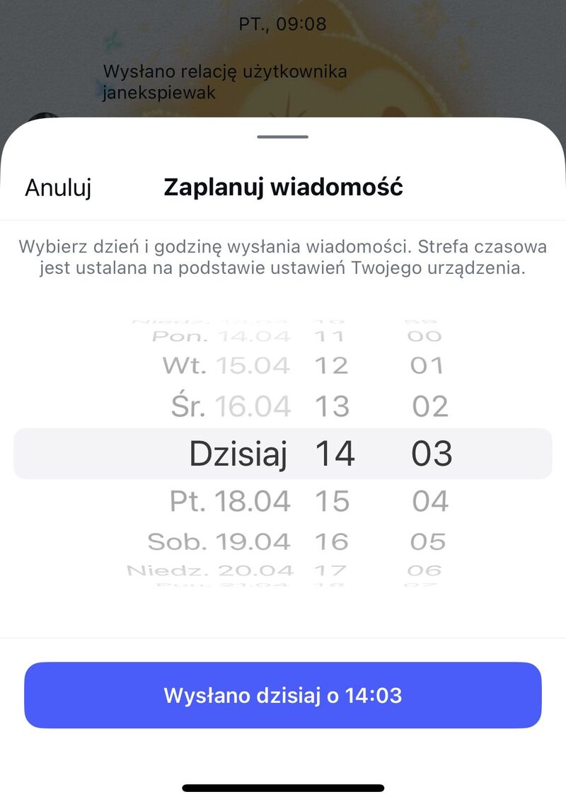 Zmiany na Instagramie - planowanie wiadomości w DMs
