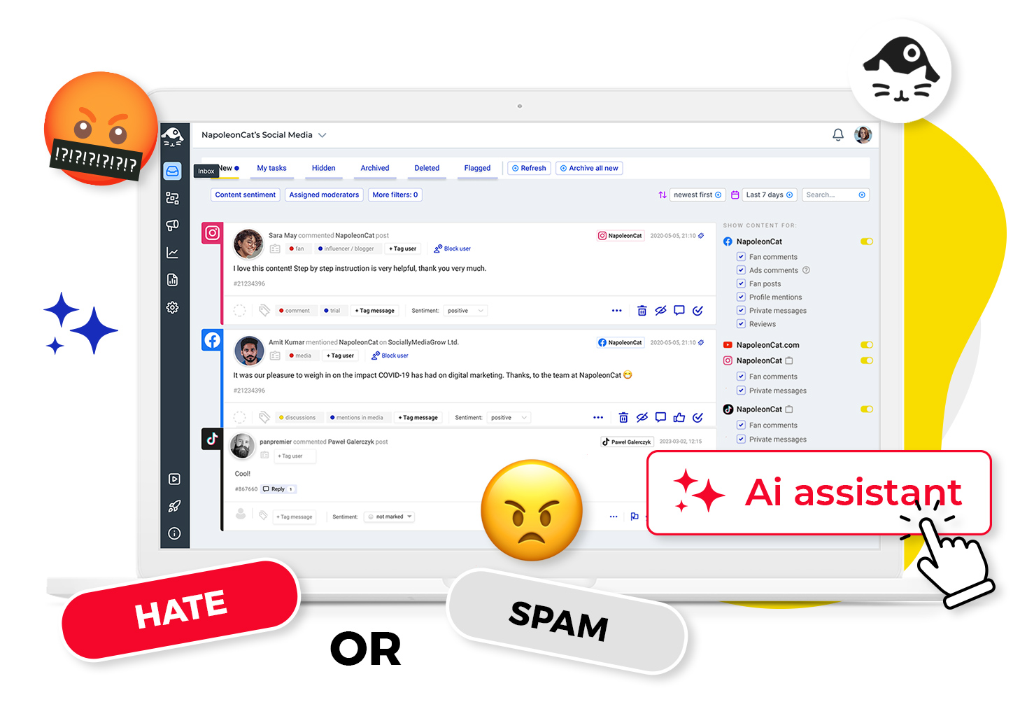 spam i mowa nienawiści w social media