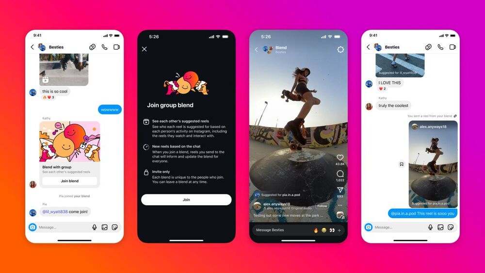 Instagram blend feature overview.