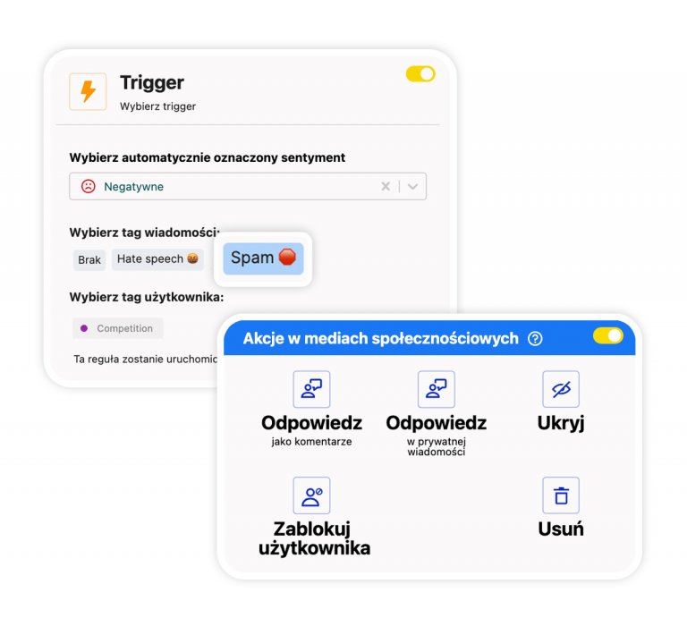 Widok Auto moderacji i w narzędziu NapoleonCat