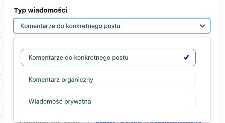 Wybieranie typu wiadomości do Auto-moderacji