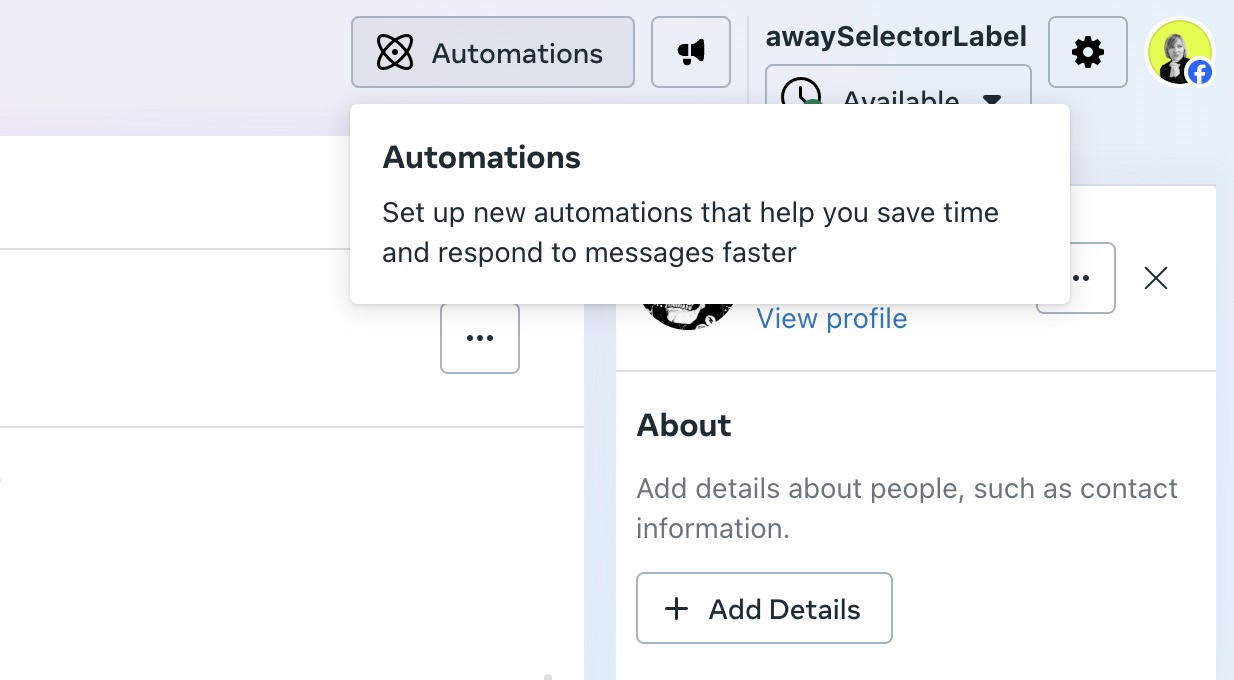 Automations in Meta Business Suite