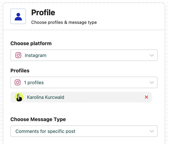 Profile settings in Auto-moderation