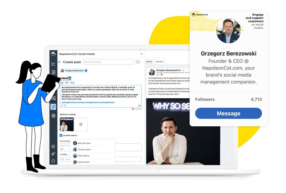 Planuj i publikuj posty na LinkedIn z prywatnych kont