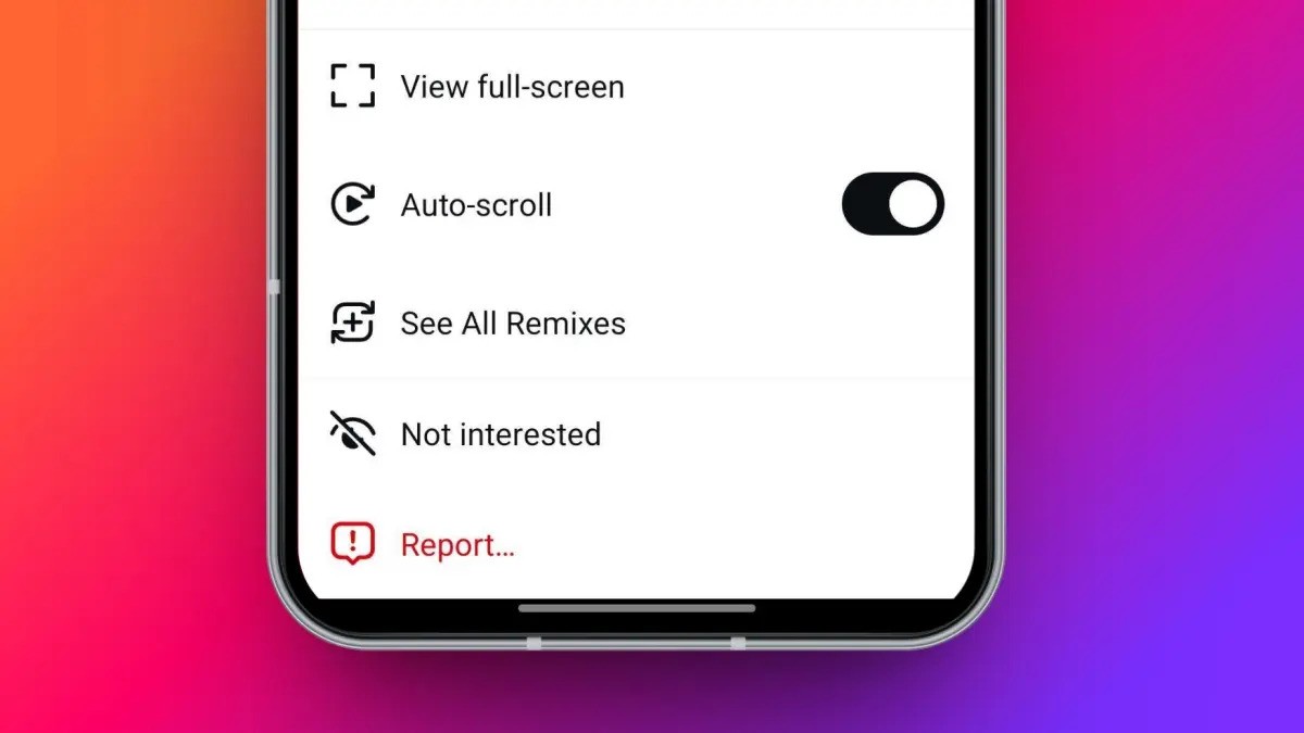 Instagram reels auto-scroll feature.