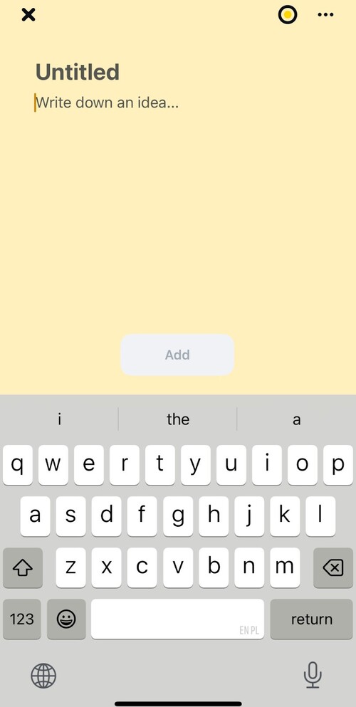 Creating notes with Edits app.