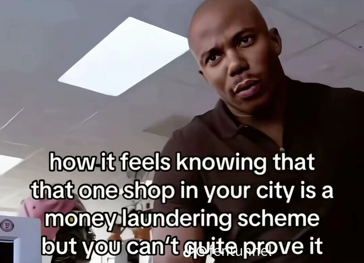 An example of the "can't prove it" trending social media meme.