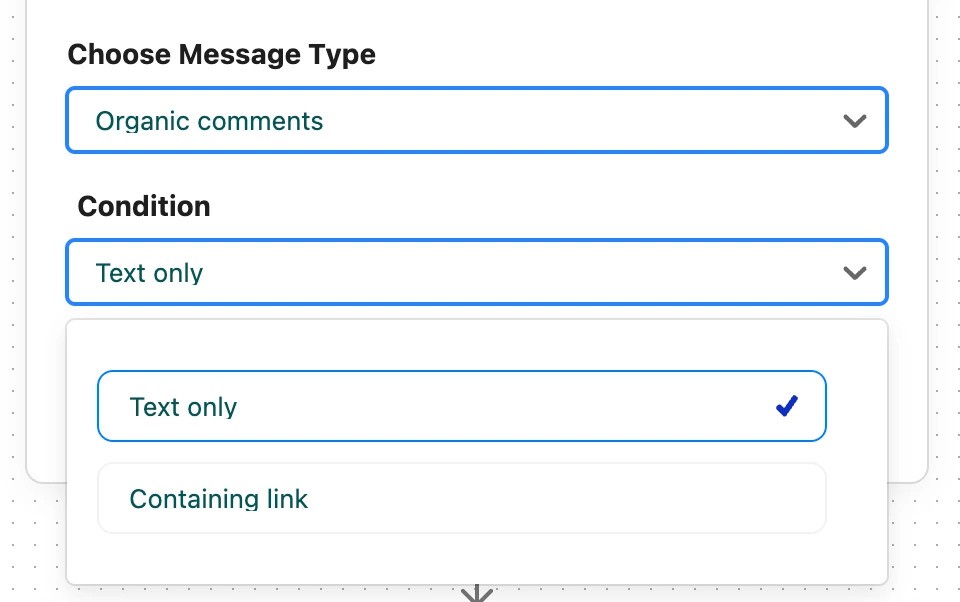 Choosing message type for Auto-moderation.