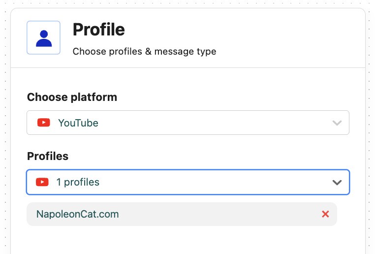 Profile section in Auto-moderation