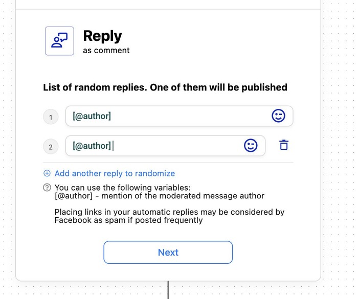 Creating auto-replies in Auto-moderation
