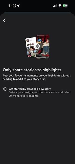 add stories directly to highlights