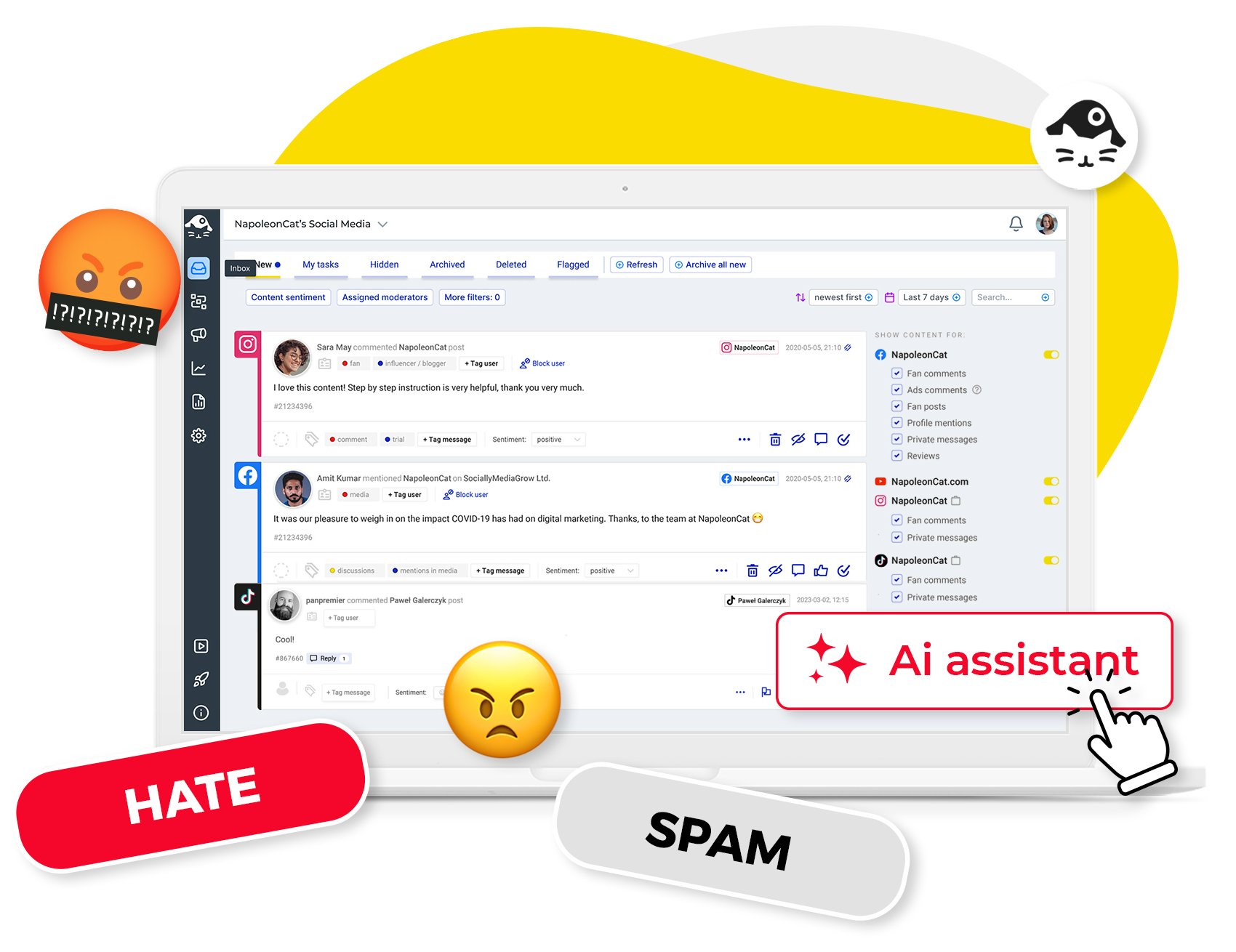 Automatyczne komentarze AI na Instagramie w panelu NapoleonCat