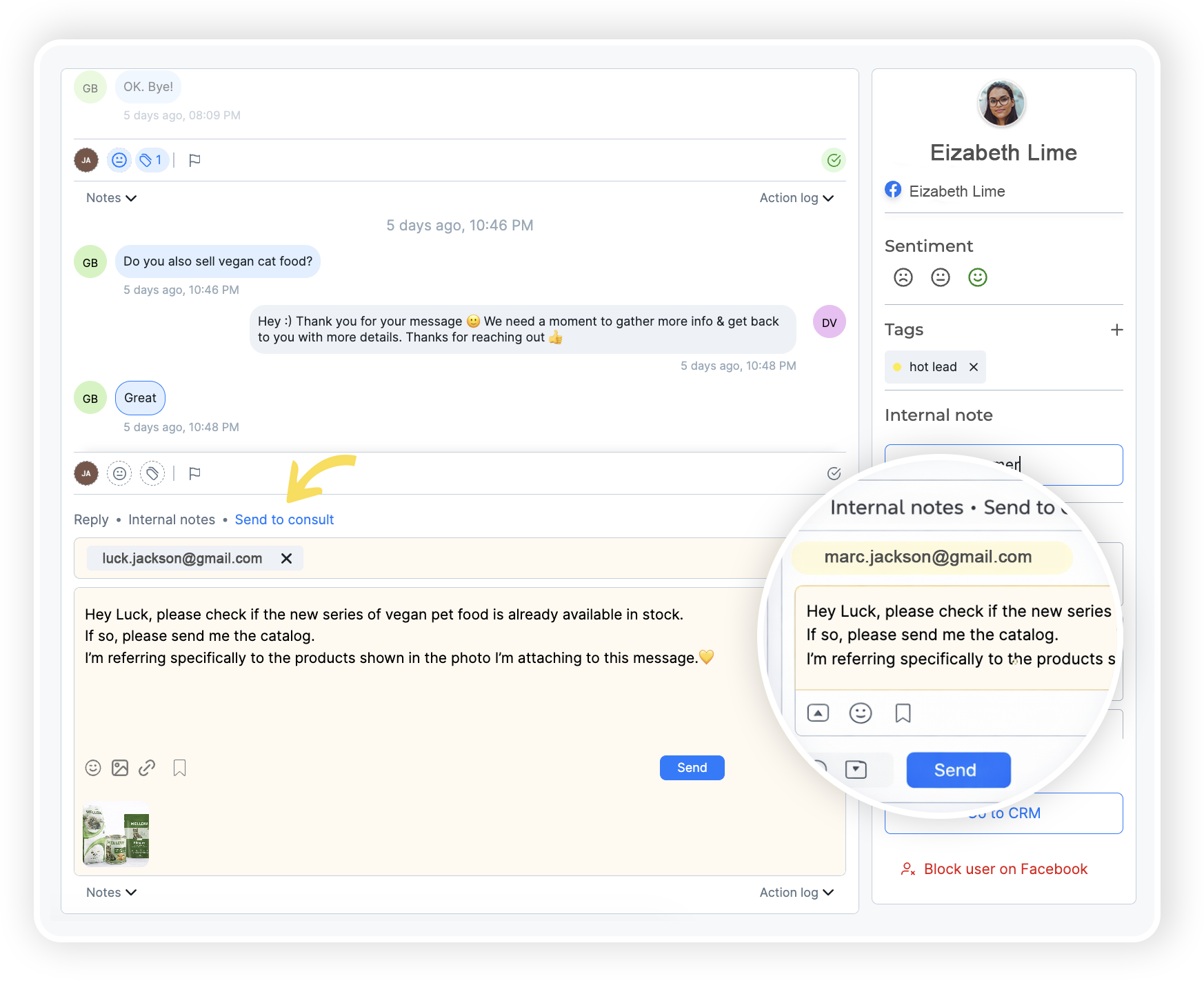 Social Inbox Colaboración en equipo
