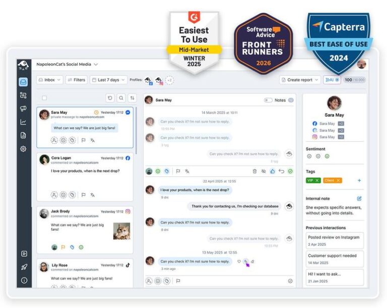 social media review management - social inbox