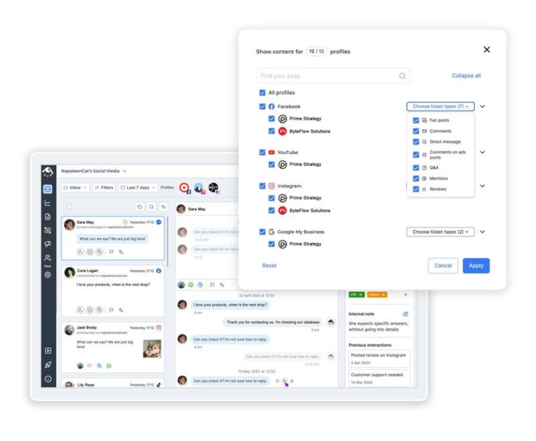 Khoros alternative - Social Inbox ticket types